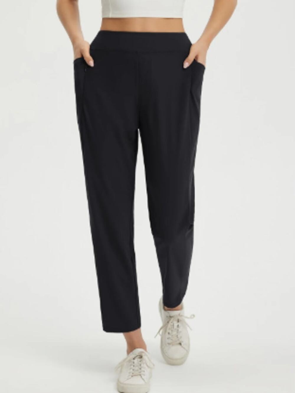 Baleaf Sports Women´s Black Ankle Length Pull On Travel Pants Sz XL